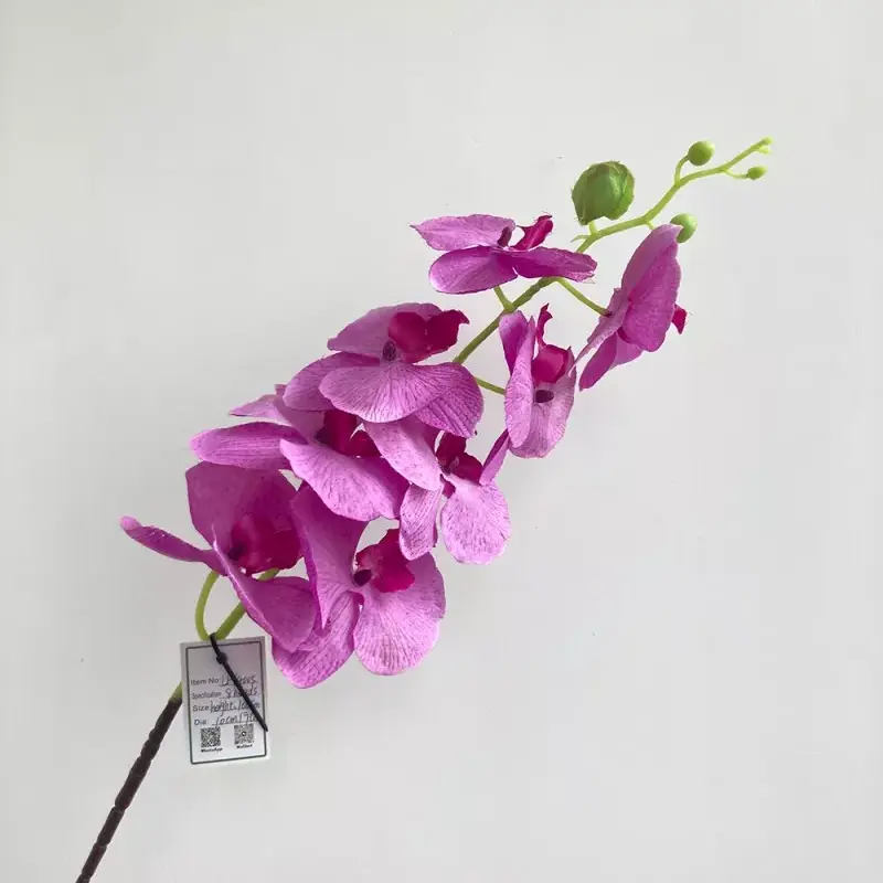 8 hláv hodvábnej umelej orchidey