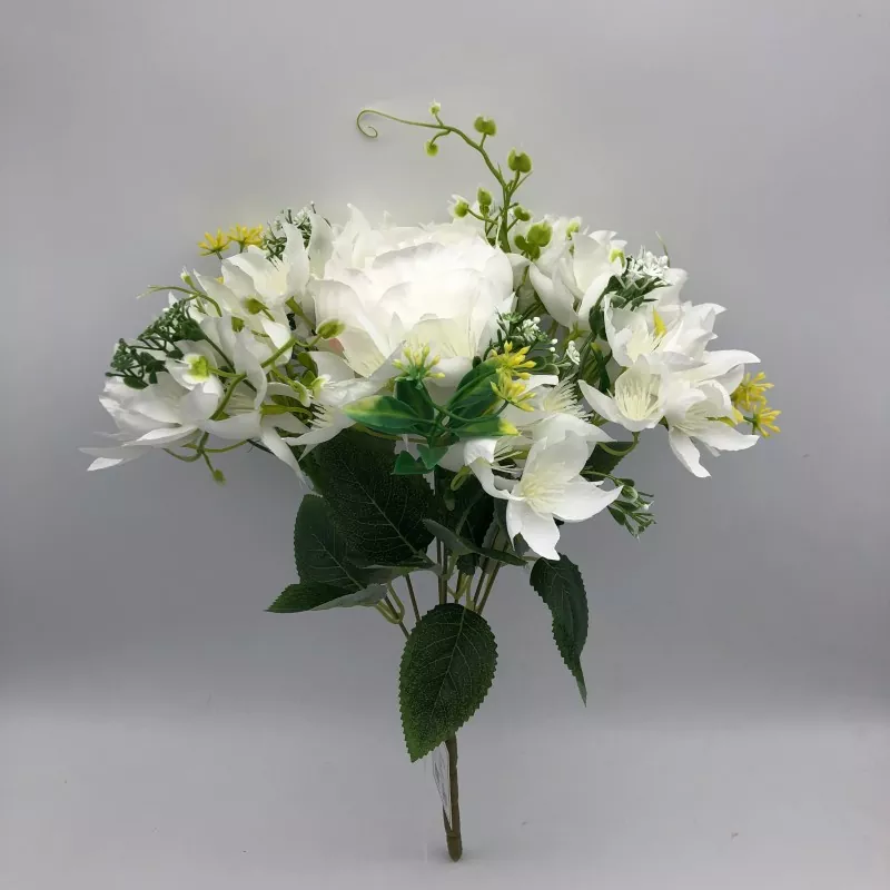 Kvety kytice faux pivonity s Lily